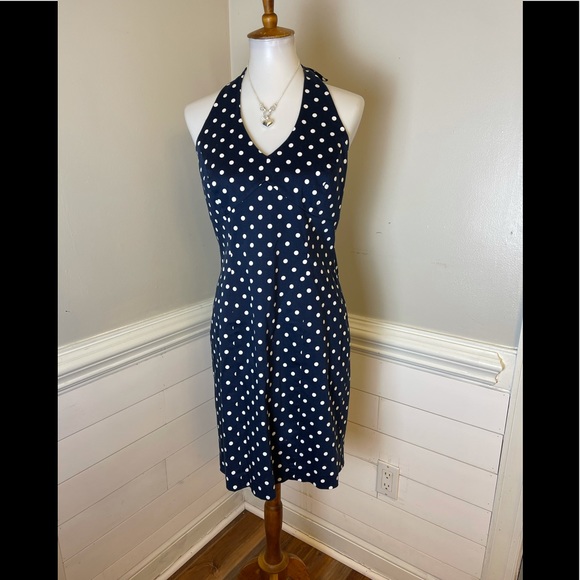 Jones New York Dresses & Skirts - Jones New York Polka Dot Halter Dress 8 FREE SHIP